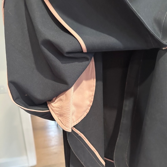 Rebecca Minkoff Navy Blue Trench Coat - Size L - Picture 11 of 13